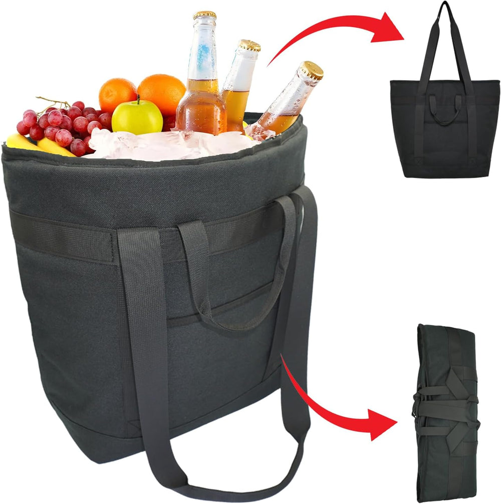 KOCHOYA 30L black insulated cooler bag front view