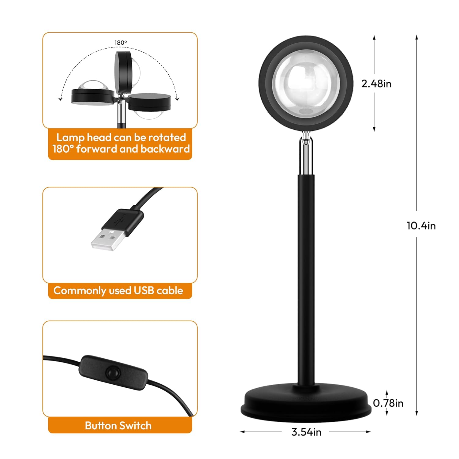 Rainbow Sunset Lamp LED Projection Light