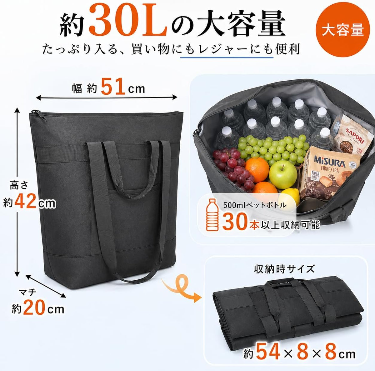 KOCHOYA insulated cooler bag capacity detail